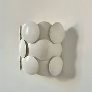 Vintage wall light in metal and white ABS, France, 1980.