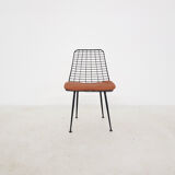 Black metal wire chair, The Netherlands 1950's