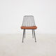 Black metal wire chair, The Netherlands 1950's