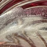 Vase bicolore cristal val saint Lambert