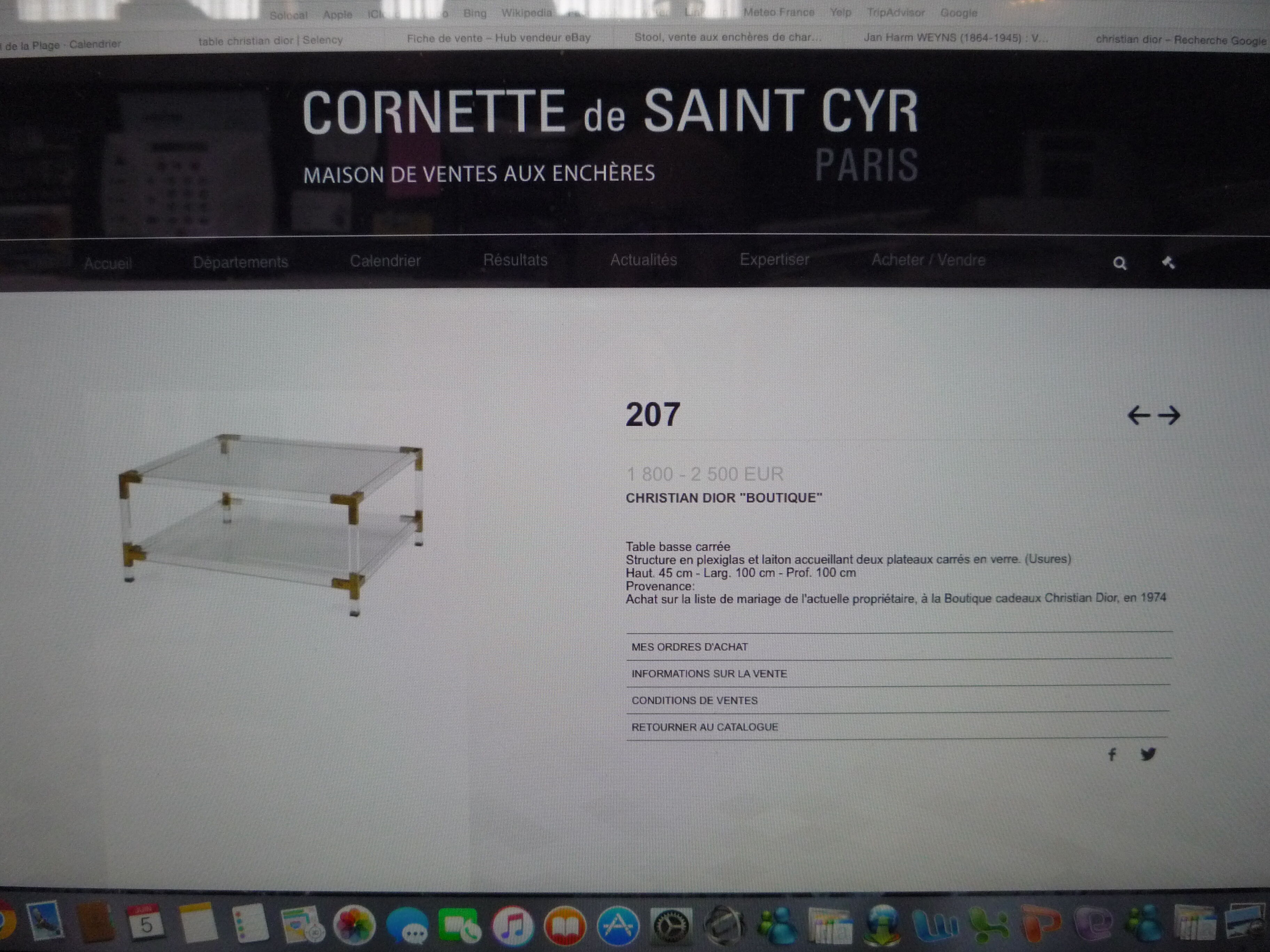 Christian Dior coffee table 70s