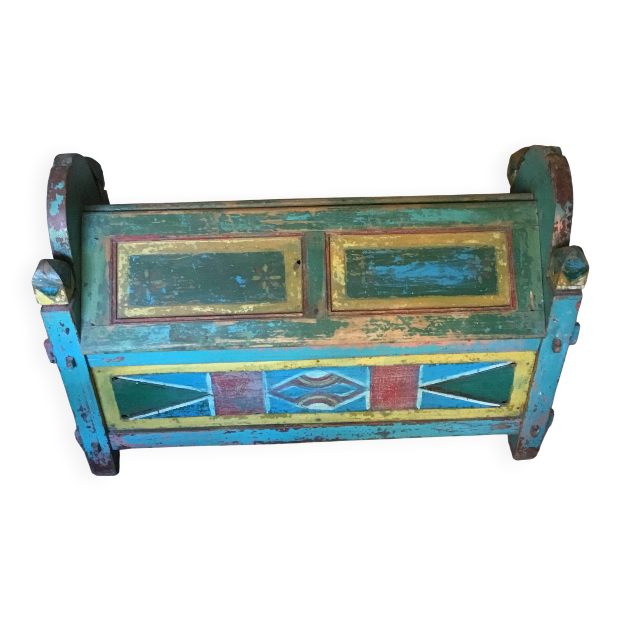 Ancient Indian wooden chest