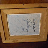 Painting by Gian BERRA with autograph letter signed on the back, contemporary painter - Italy
