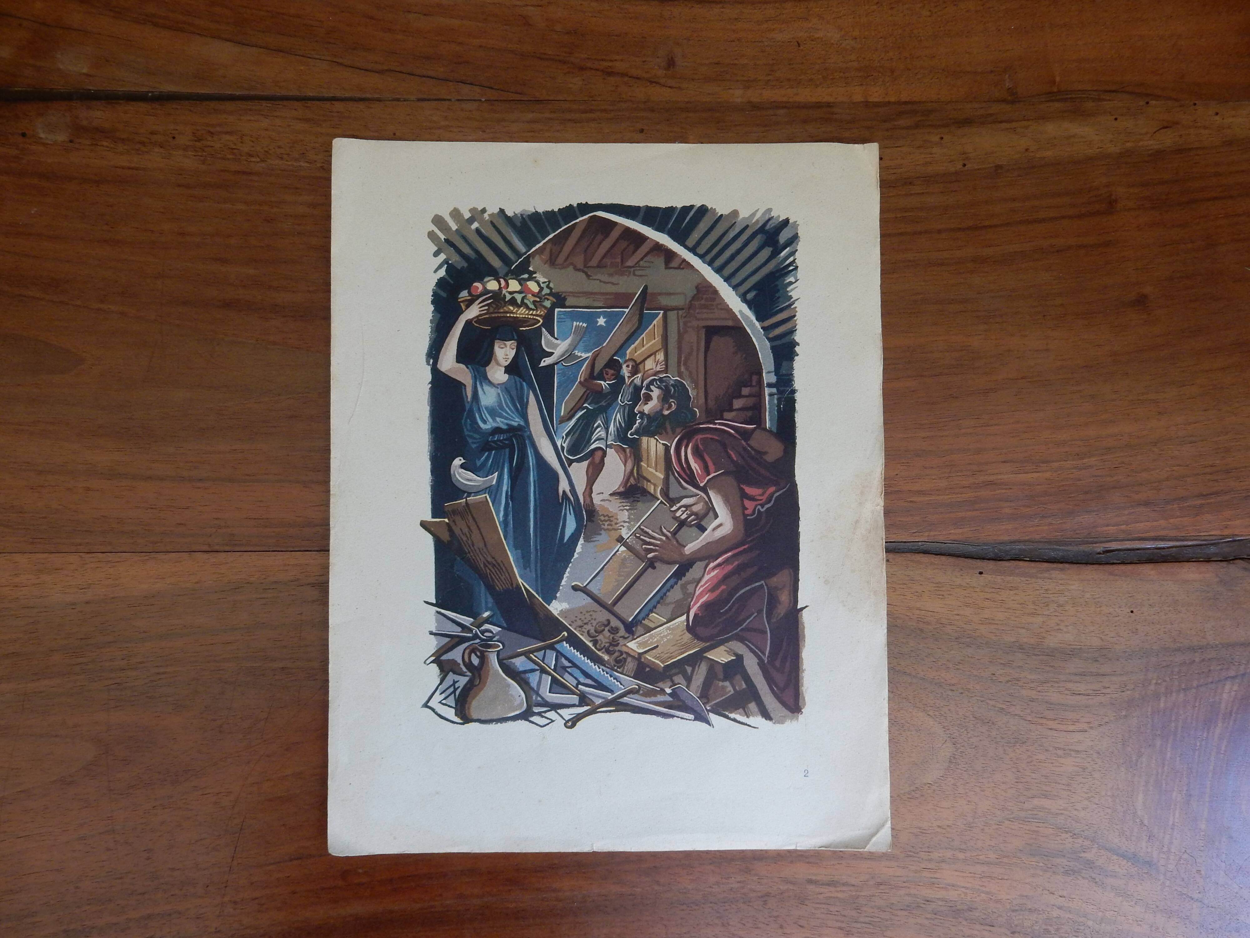 Nativity illustration the announcement made to Joseph