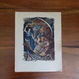 Nativity illustration the announcement made to Joseph