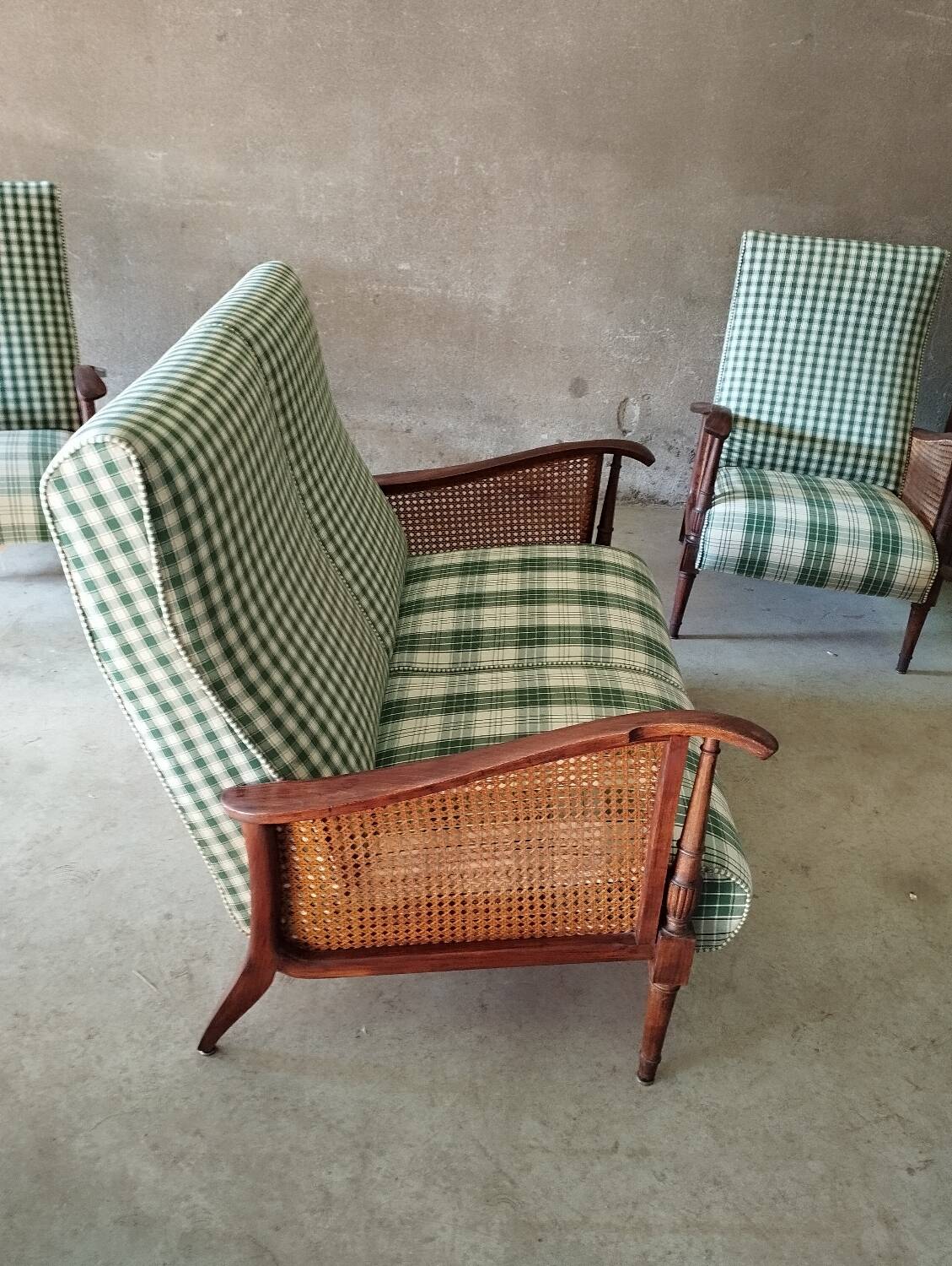 50s sofa and armchair set