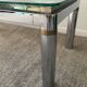 Vintage coffee table in brass and chrome metal from the 70s