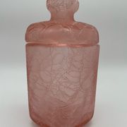 Pink vintage cotton pot in cracked glass paste Marcel Franck