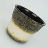Scheurich mid century planter ceramic flower pot relief pattern model no. 809-18