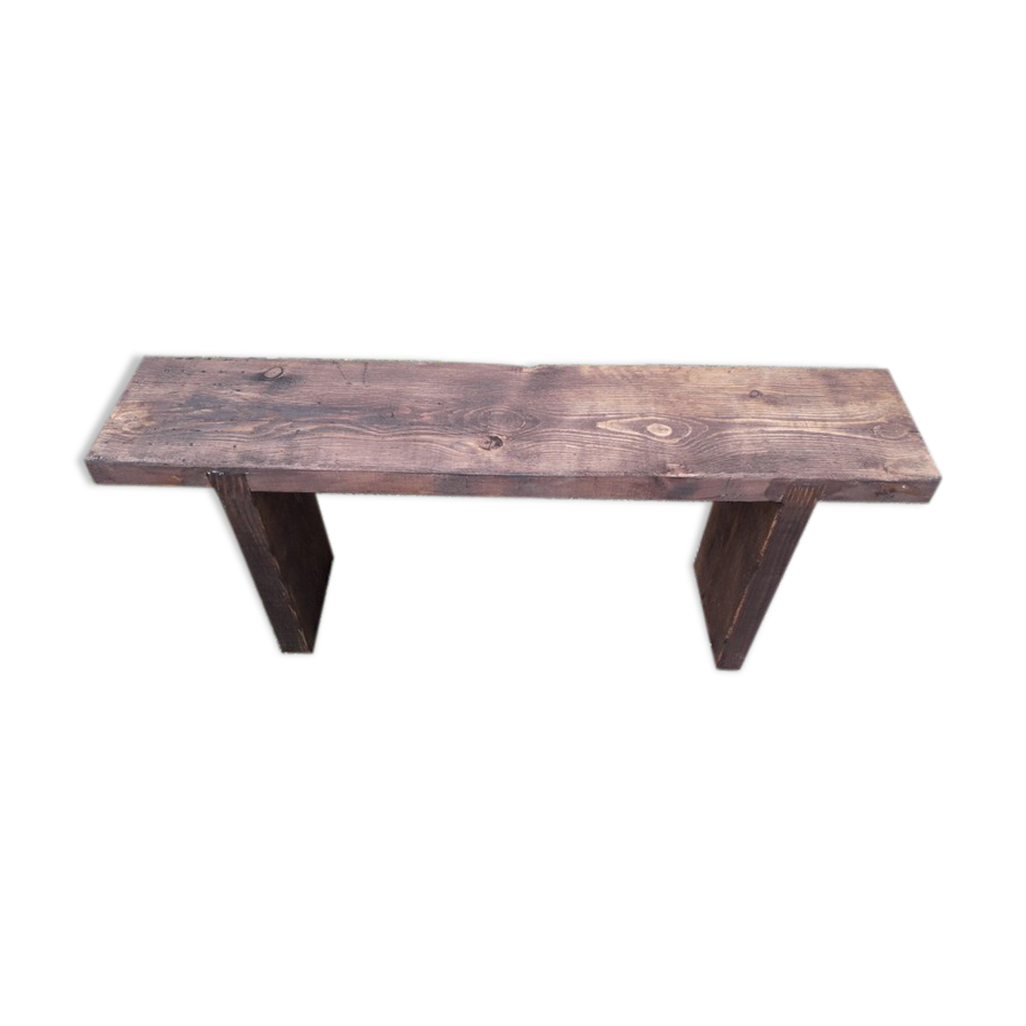 Vintage bench period 1950/60 old solid wood