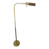 Reading floor lamp in golden brass vintage design 1970