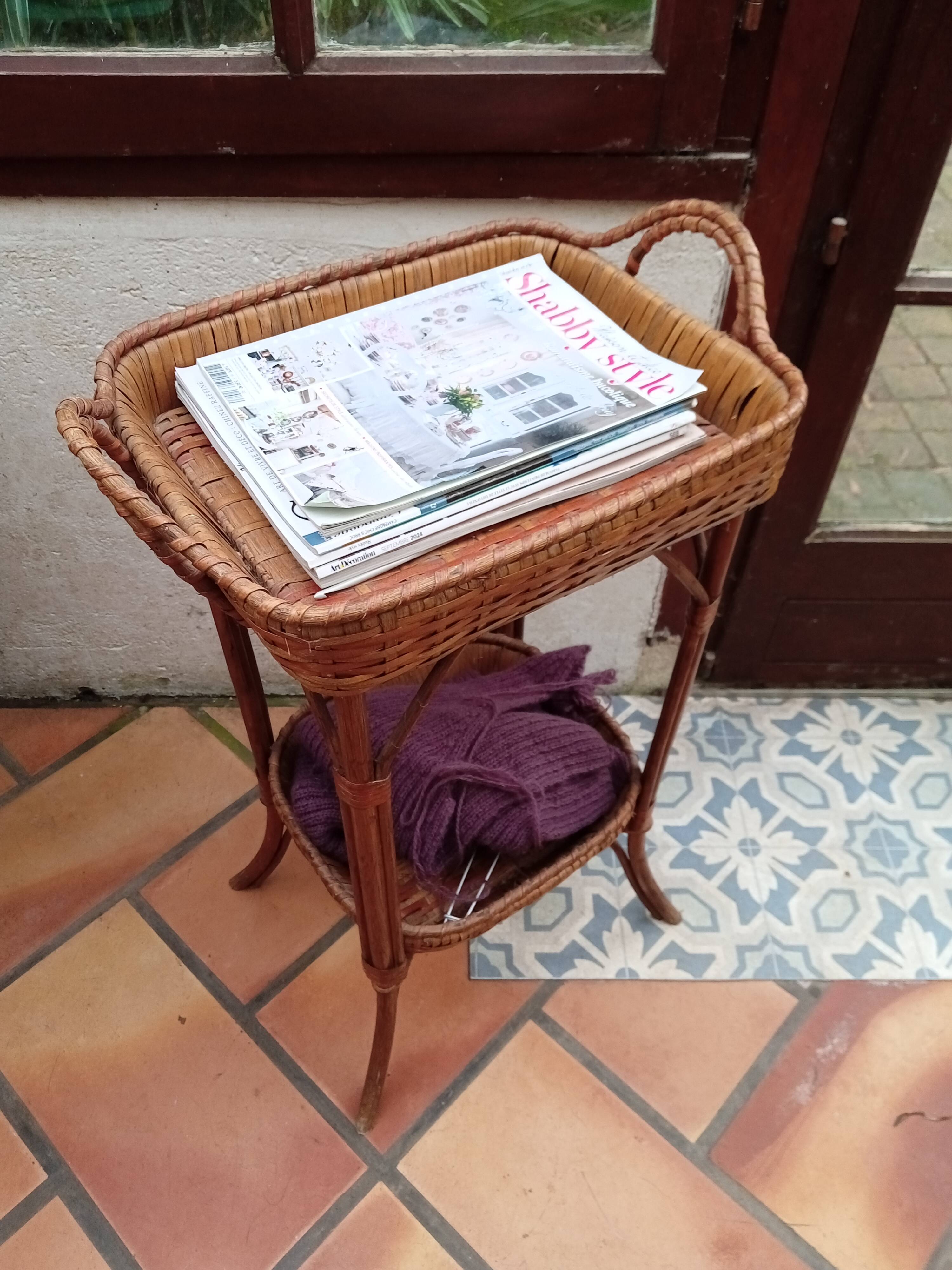 Small rattan table