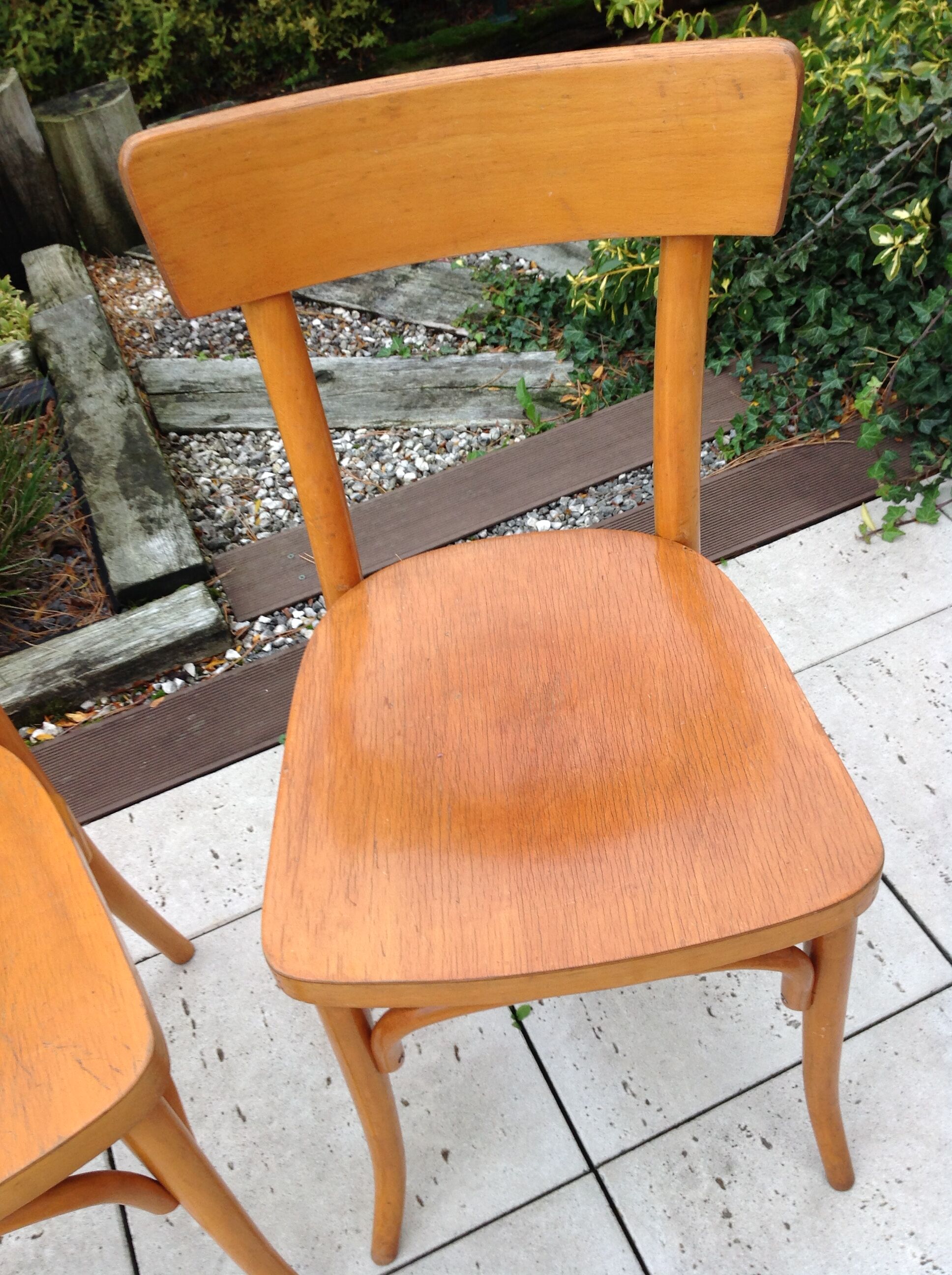 Pair of Thonet bistro chairs, 30-40s