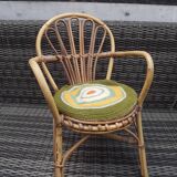 Vintage 70's rattan children's chair