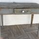 Side table in painted wood aged and patinated by time