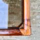 Table basse maugrion bambou, verre et cuir