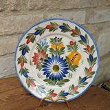 Ancienne assiette peinte à la main HB Locronan