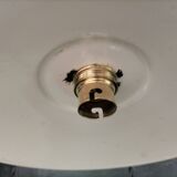 4 enameled sheet metal pendants