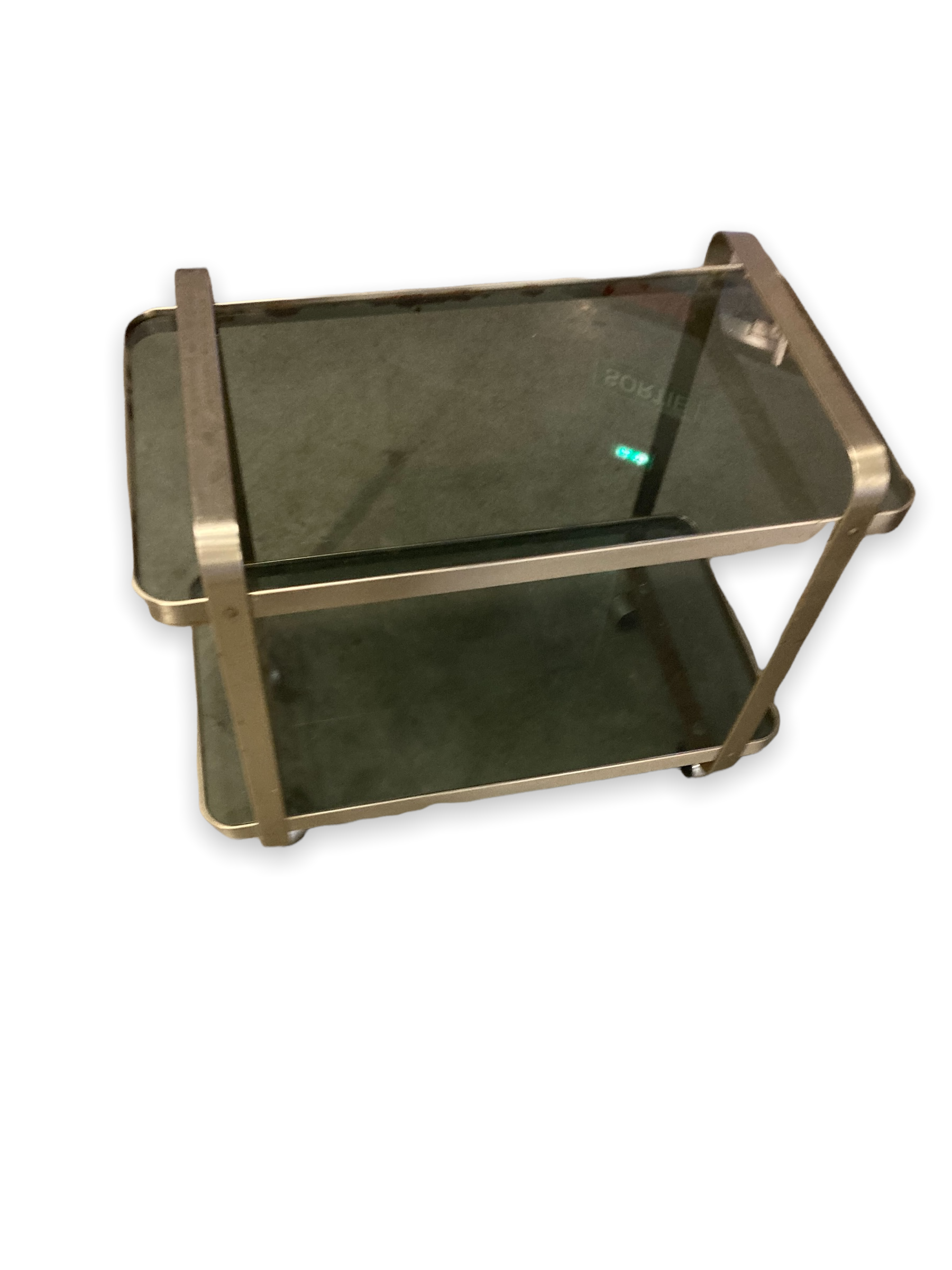 Design service 1960s brushed steel and glass