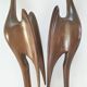 Pair of birds sculptural solid wood design 60s-70s