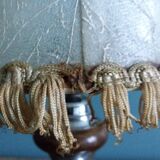 Metal and wood bedside lamp