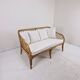 Mid-Century Italian Rattan & Bamboo Settee, ca. 1970