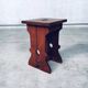 Amsterdam School Design Oak Handle Stool, Netherlands, 1920s