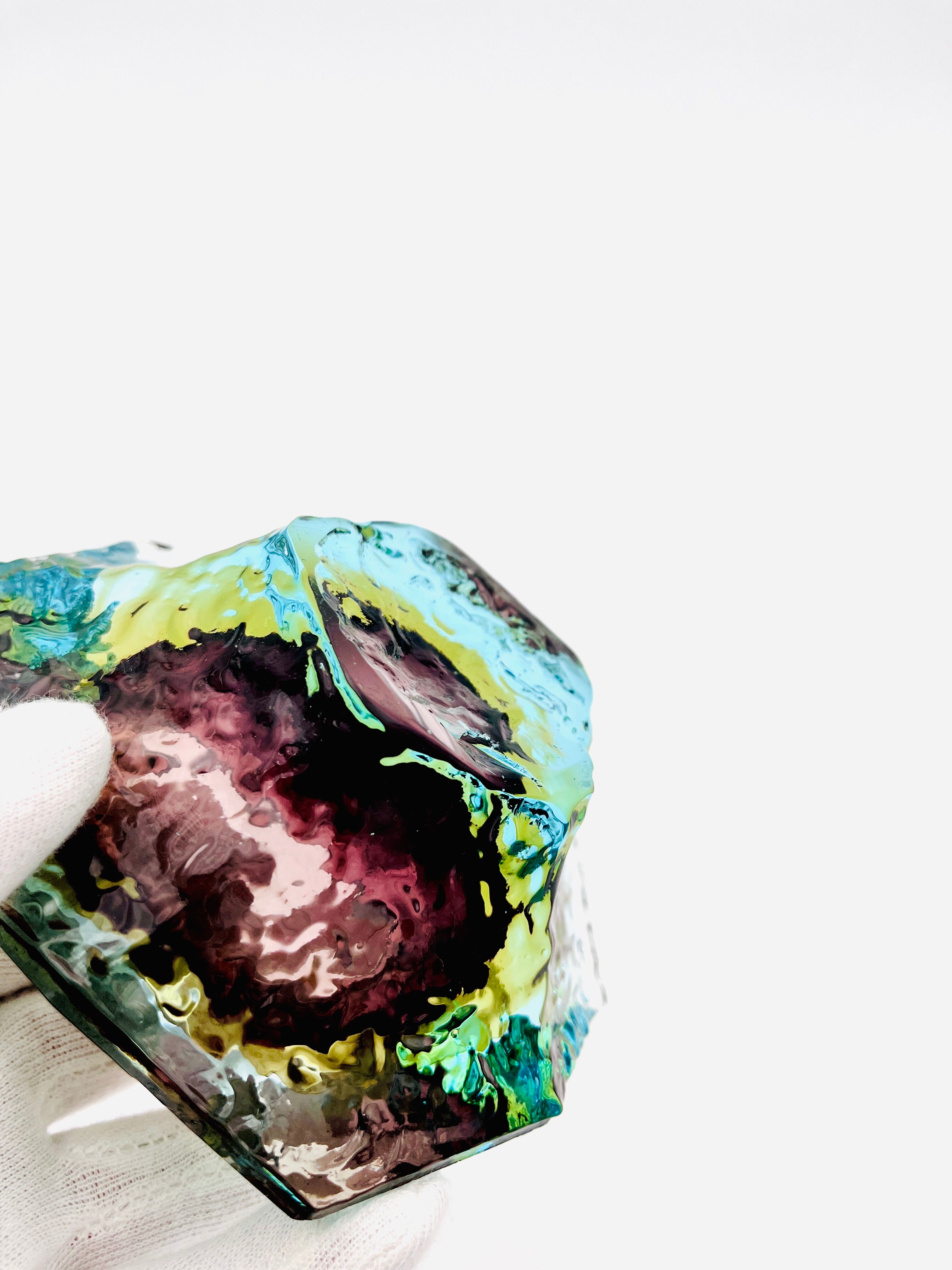 Alessandro Mandruzzato Murano Sommerso Ice Design Bowl