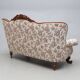 Sofa néo-rococo en acajou — Tissu d'ameublement — Élégance de style salon — 18ème