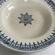 Lot of 4 deep plates, pink, blue, and green ironstone, French earthenware.