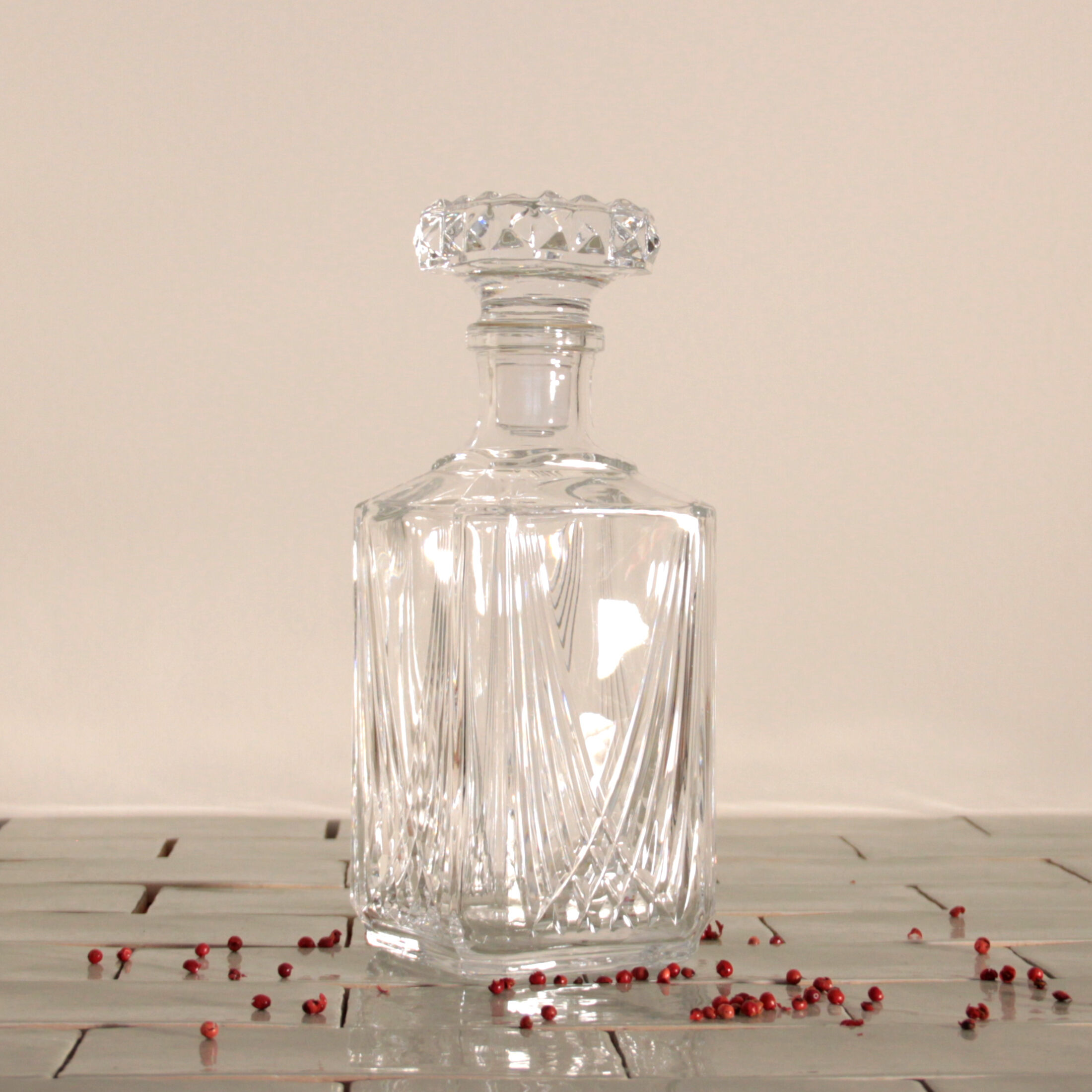 Vintage cut crystal whisky decanter