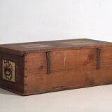 Antique red trunk with floral decoration (c.1920)