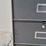 Metal locker cabinet Ronéo 1950 industrial