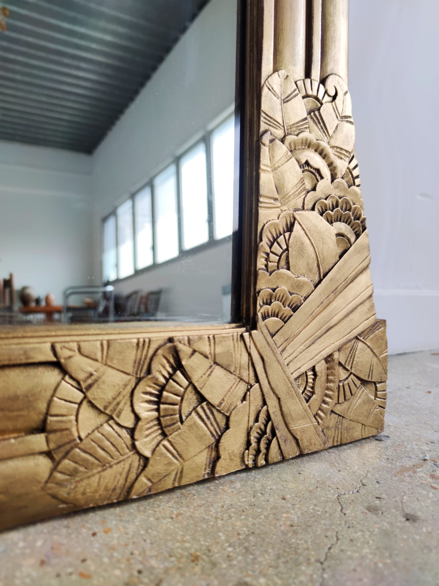 Golden mirror Art Deco