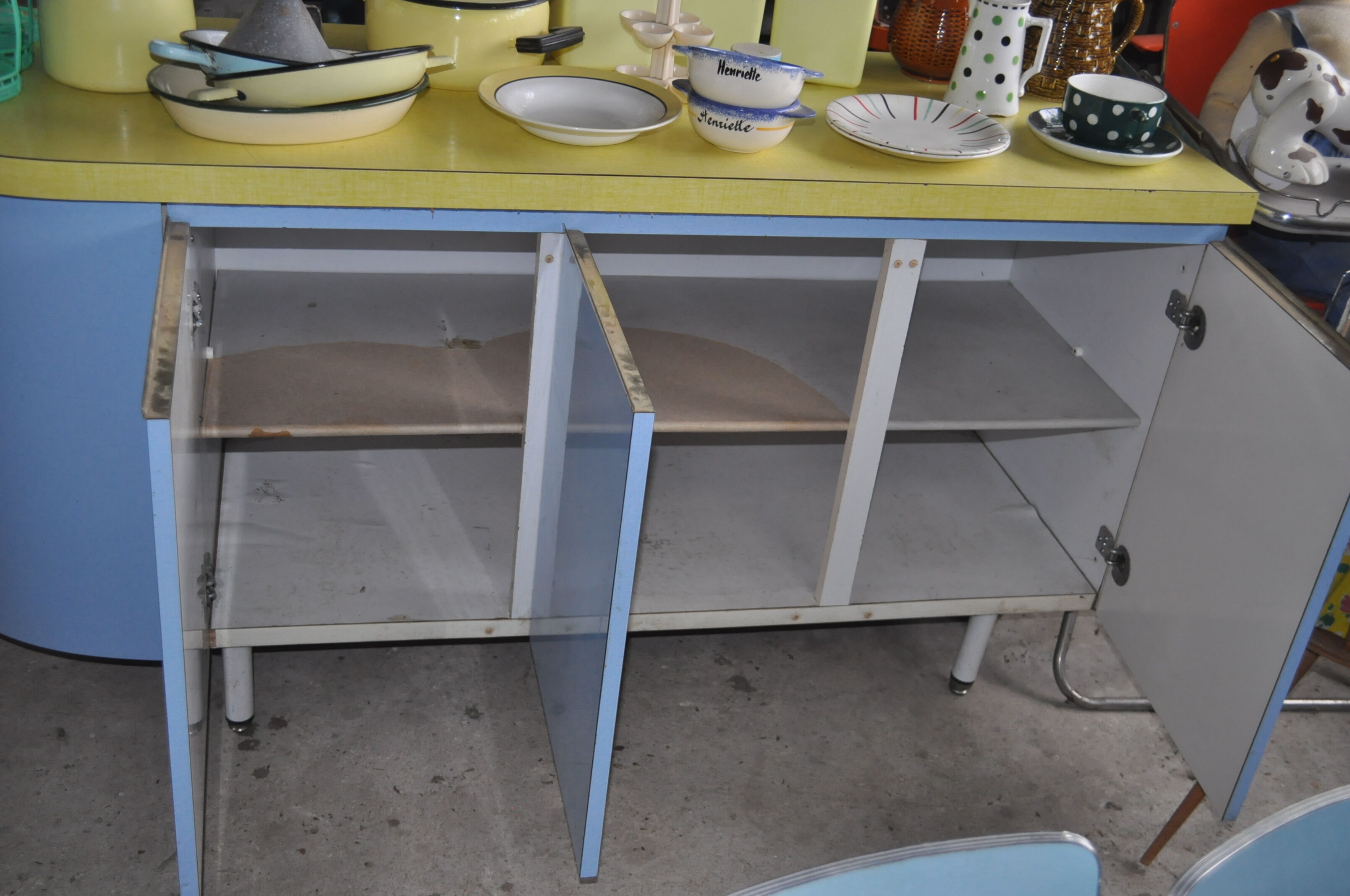 Two-tone formica sideboard