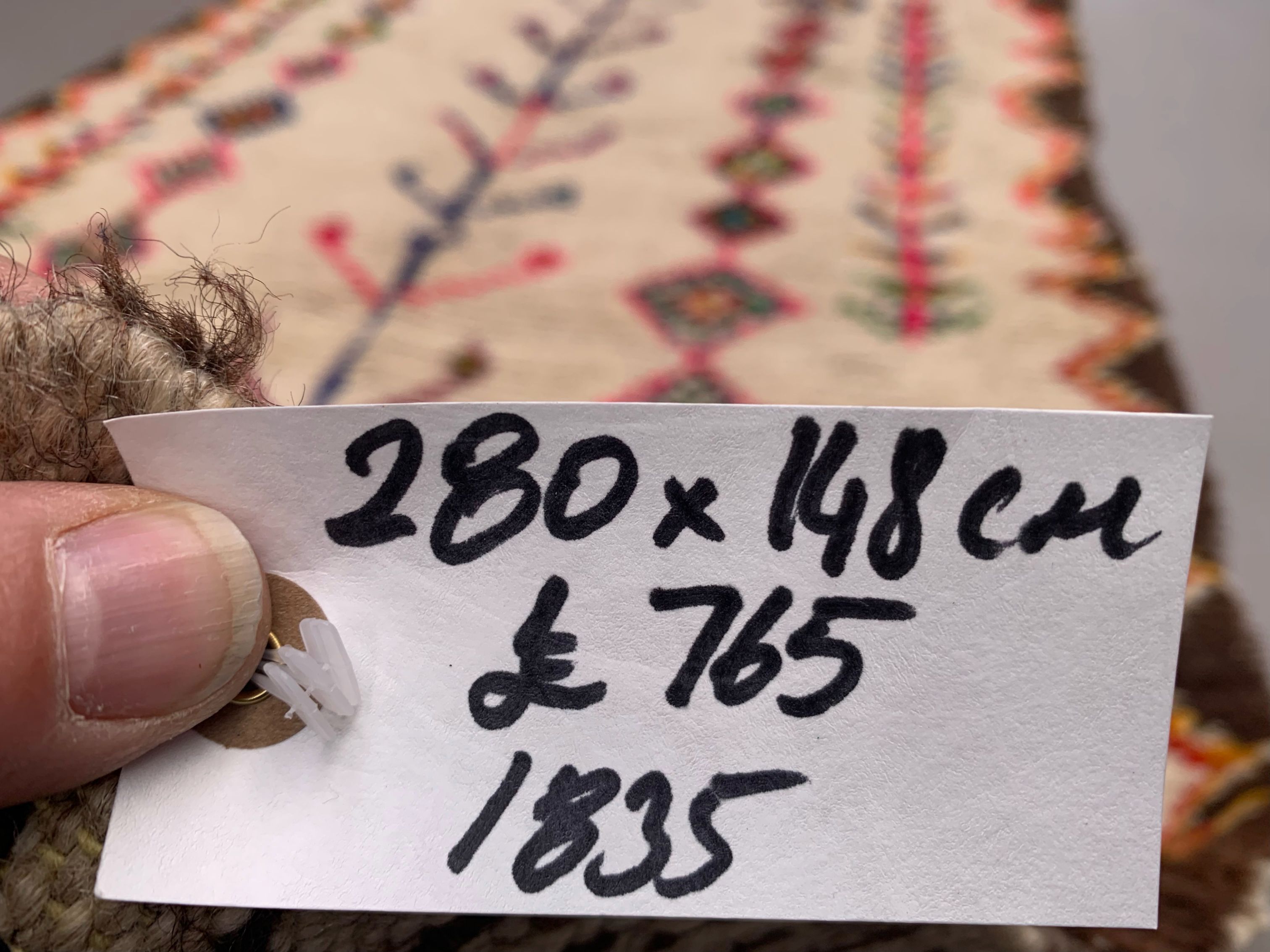 Vintage moroccan azilal rug 280x148 cm berber atlas, tribal