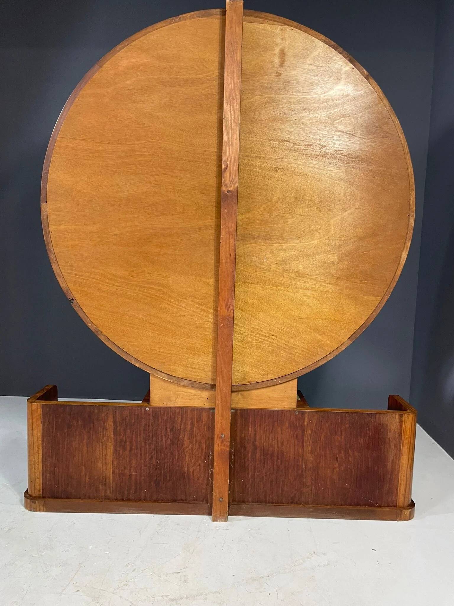 Art Deco vanity with stool, walnut, Czechoslovakia, 1930s