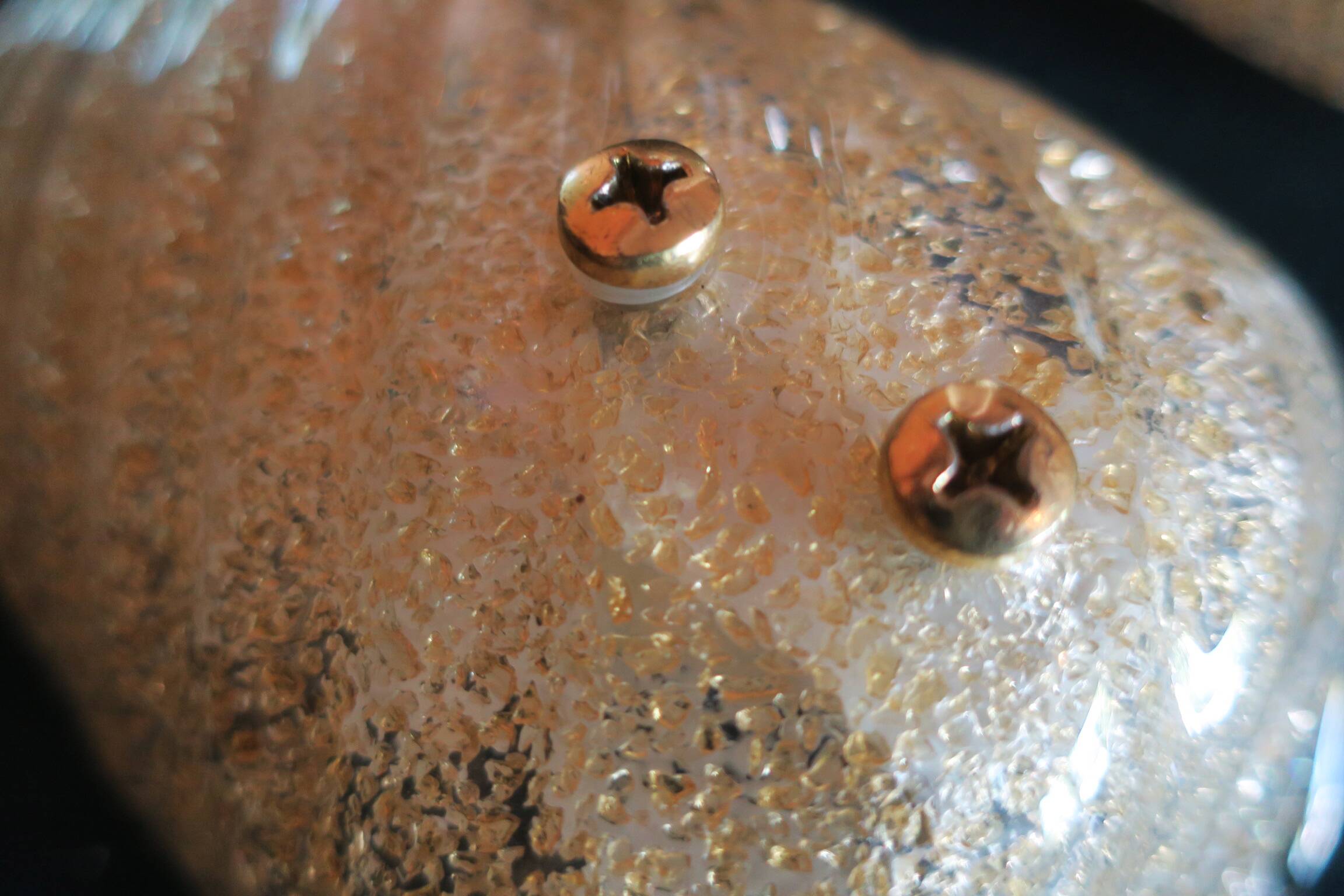 Mid century Murano gold flecked conch wall light, Italy 1960s