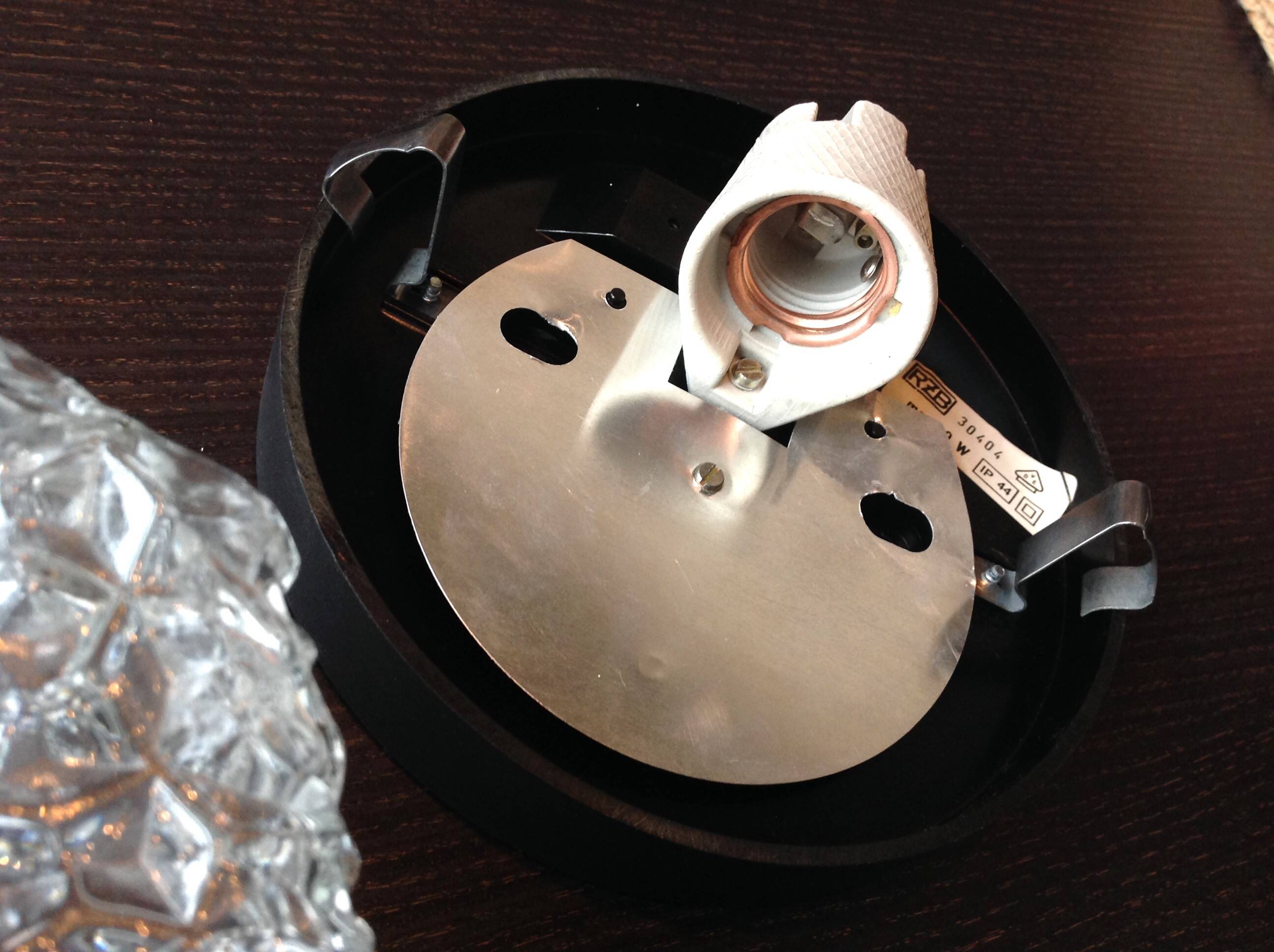 Square diamond-tipped glass ceiling light by RZB Leuchten / vintage 60s-70s