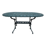Table de jardin en fer peint style Art Nouveau