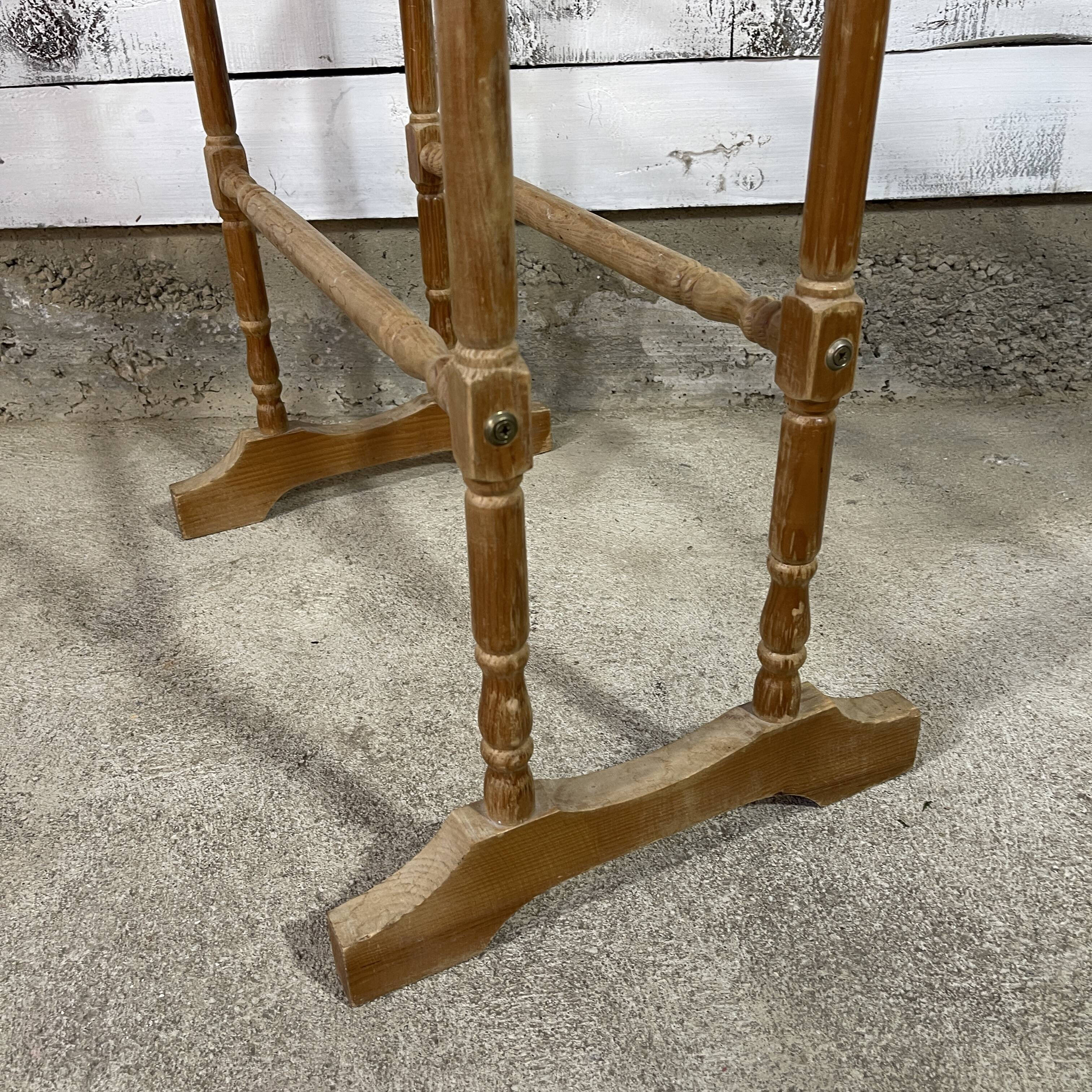 Old wooden towel rack