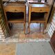 Pair of Louis XV style oak bedside tables
