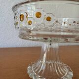 Coupe sur pied verre cristallin années 60