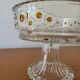 60s crystal glass footed bowl