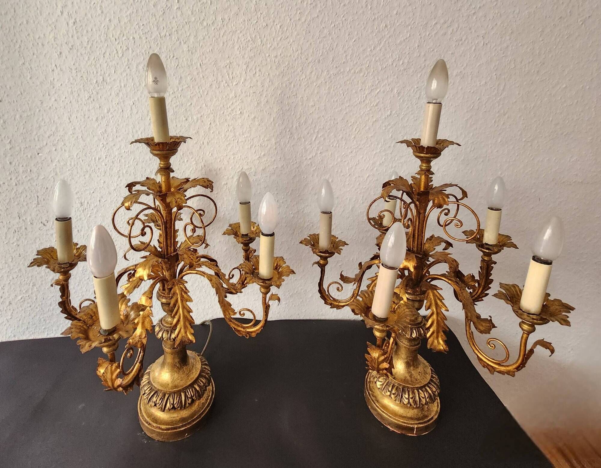 Antique gilded hand-forged hand-carved Florentine Louis XV, Italy
