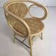Rattan and cane armchair