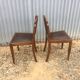 4 wooden and leather chairs art deco