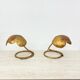 Pair of Mid-century table lamp leaf , 1970s