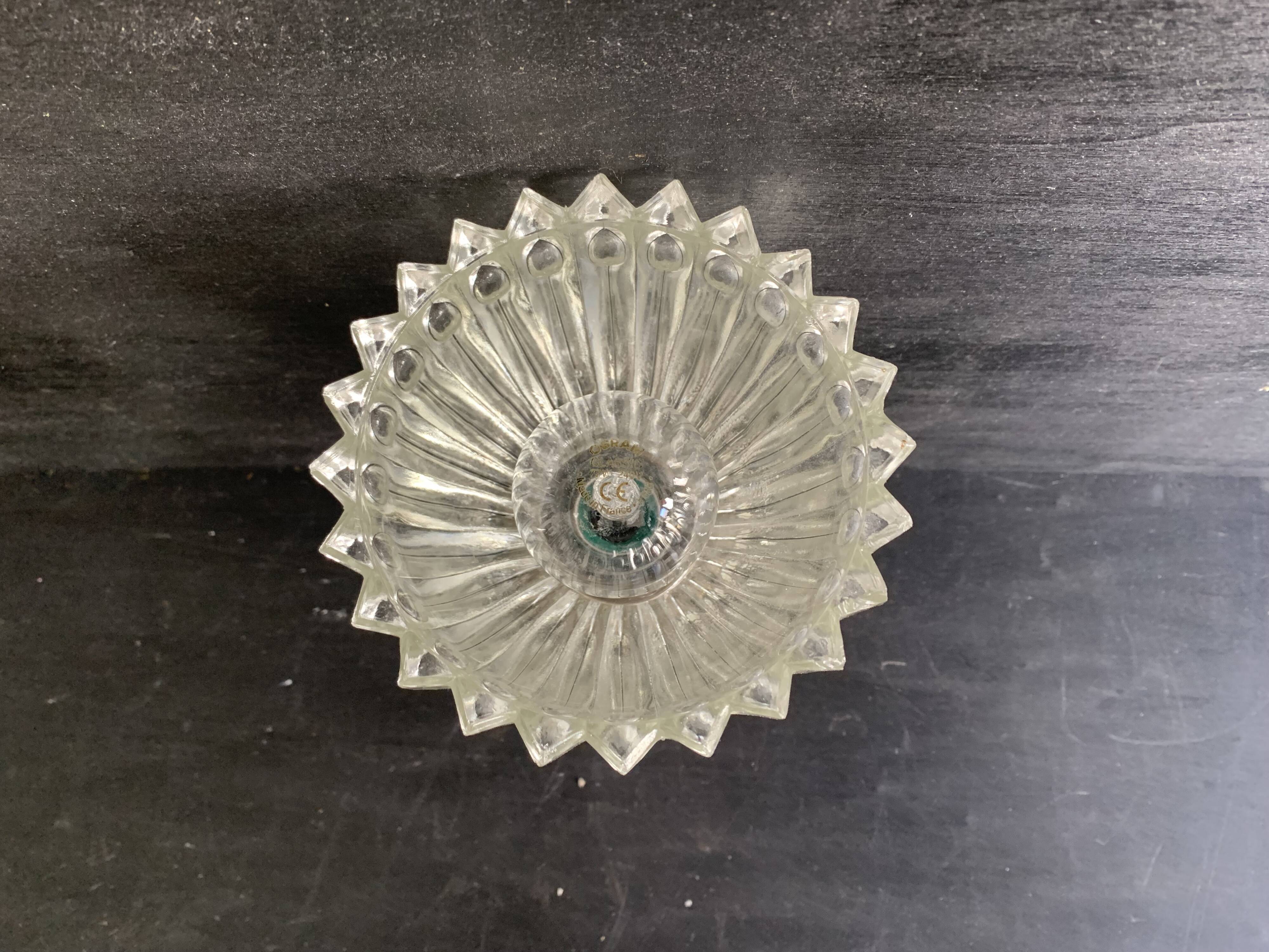 Cut glass and metal ceiling light, 1960s, Germany