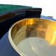 Table basse Willy Rizzo Yin-Yang - Laque, laiton & verre (Circa 70)